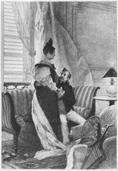 Emma Bovary and Rodolphe, illustration from 